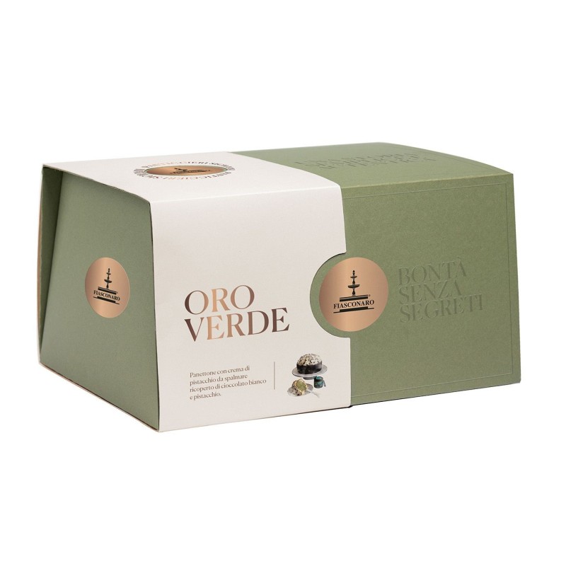 Panettone Fiasconaro Oro Verde et crème de pistache 1000g