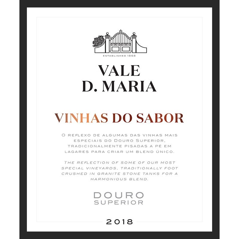 Epicerie portugaise en Suisse vend le vins Quinta Vale D. Maria VINHAS DO SABOR 2018