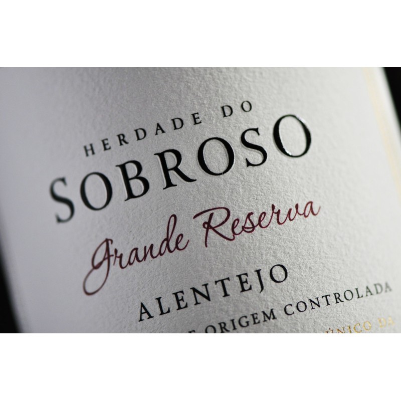 Vin rouge Herdade do Sobroso grande reserve 2018, vins rouge Alentejo portugais