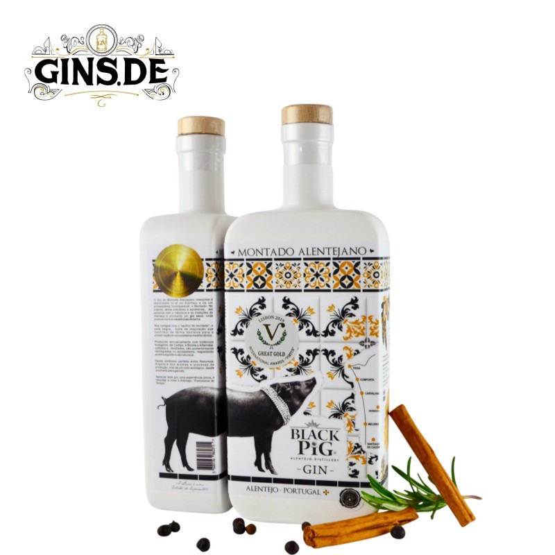 Le Quai Gourmet propose en ligne le Gin du Portugal Cochon noire Distillery BLACK PIG MONTADO Alentejo