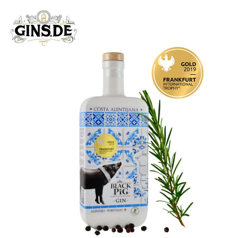 Le Quai gourmet propose en ligne le GIN du Portugal GIN cochon noire Distillery - Côte de l’Alentejo